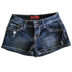 Zanadi Dark Wash Denim Distressed Shorts